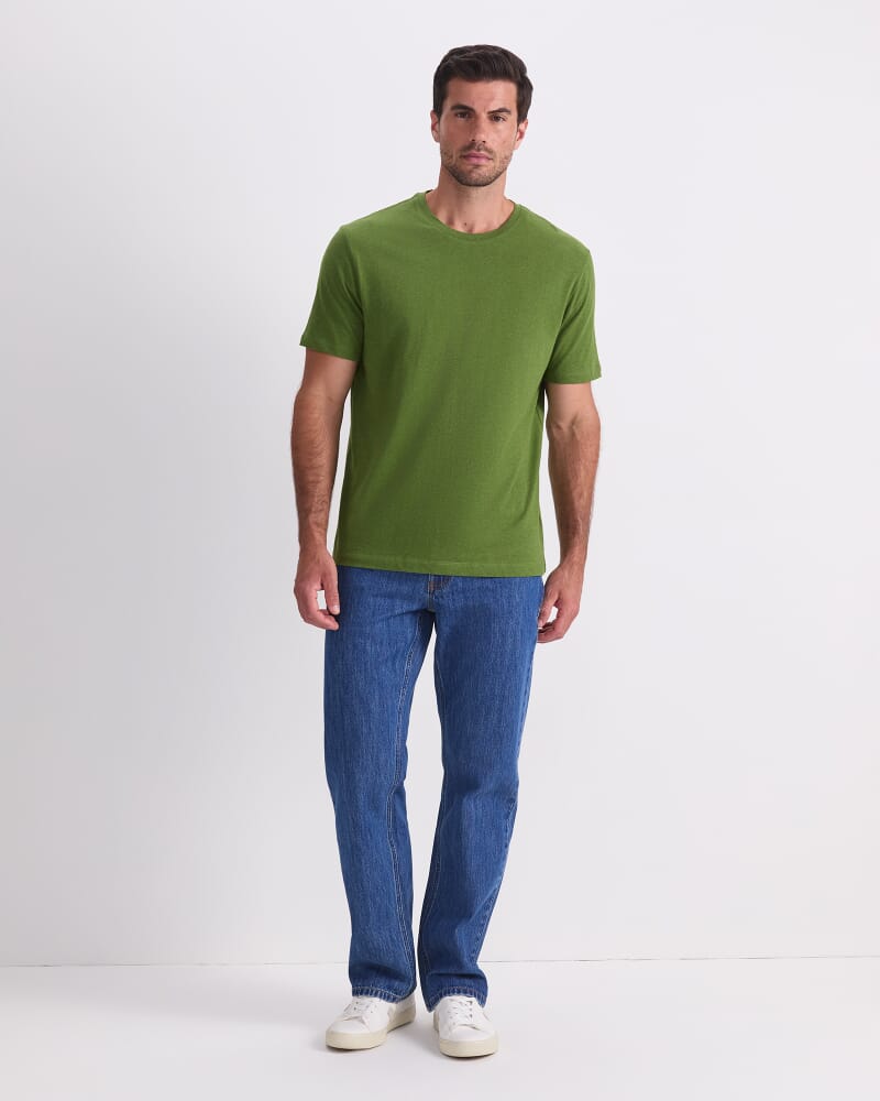 Supersoft Melange Tee in FOREST MELANGE