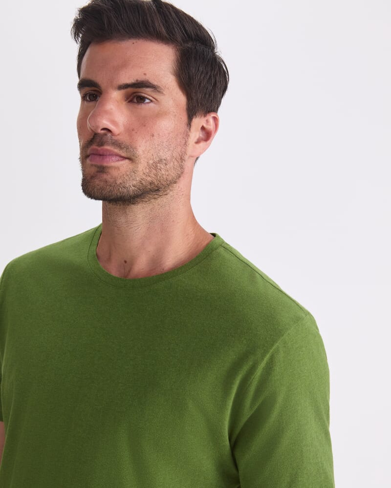 Supersoft Melange Tee in FOREST MELANGE