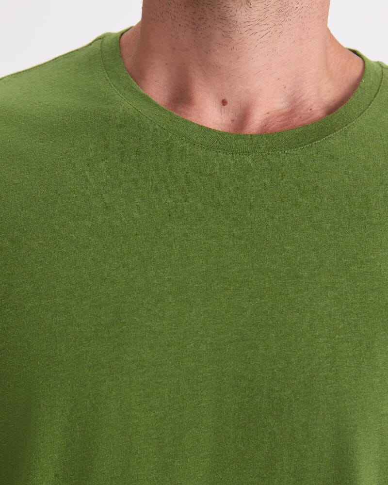 Supersoft Melange Tee in FOREST MELANGE