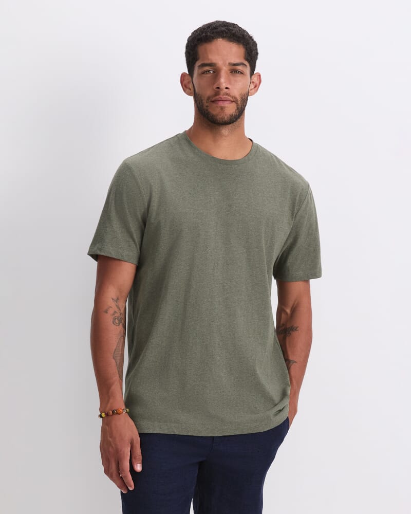 Supersoft Melange Tee in KHAKI MELANGE