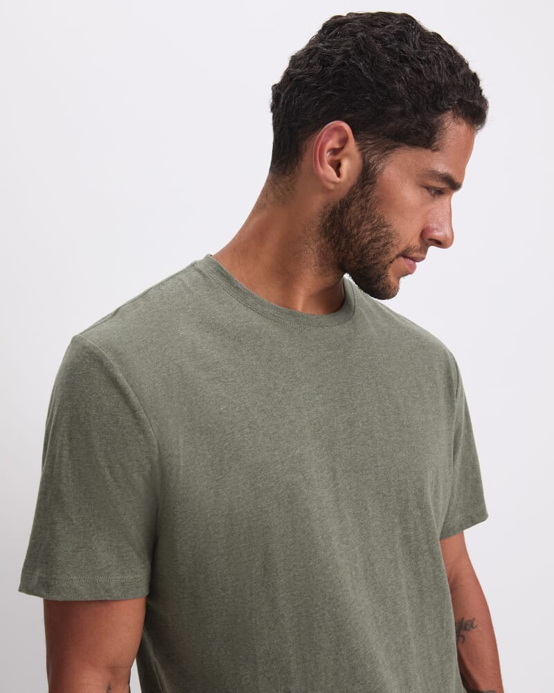 Supersoft Melange Tee in KHAKI MELANGE