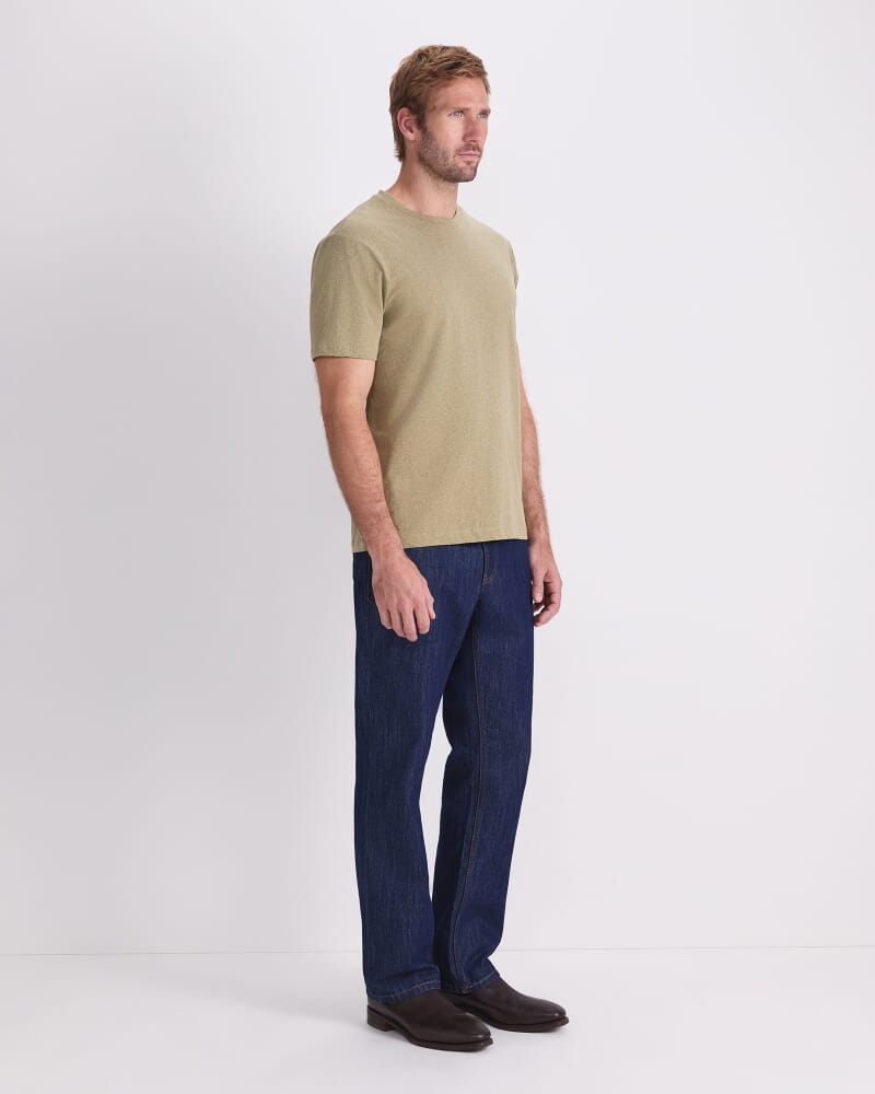 Supersoft Melange Tee in ARMY GREEN
