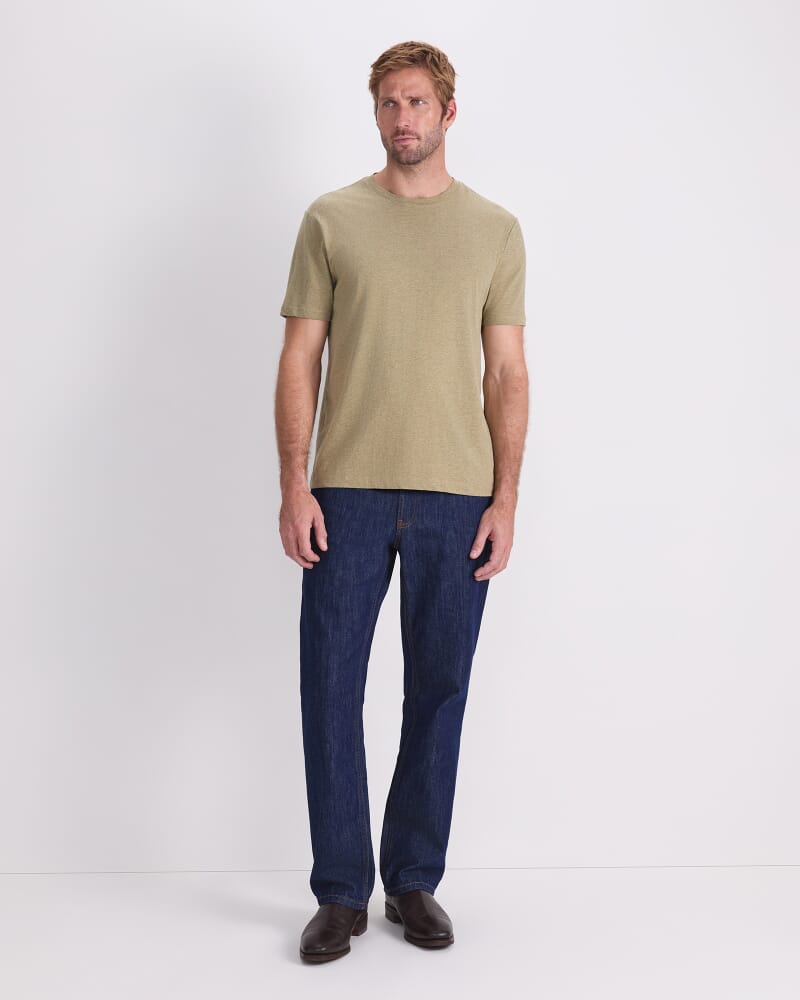 Supersoft Melange Tee in ARMY GREEN