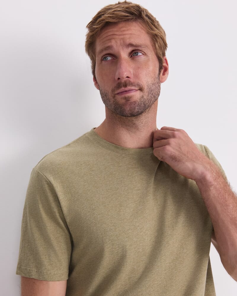 Supersoft Melange Tee in ARMY GREEN