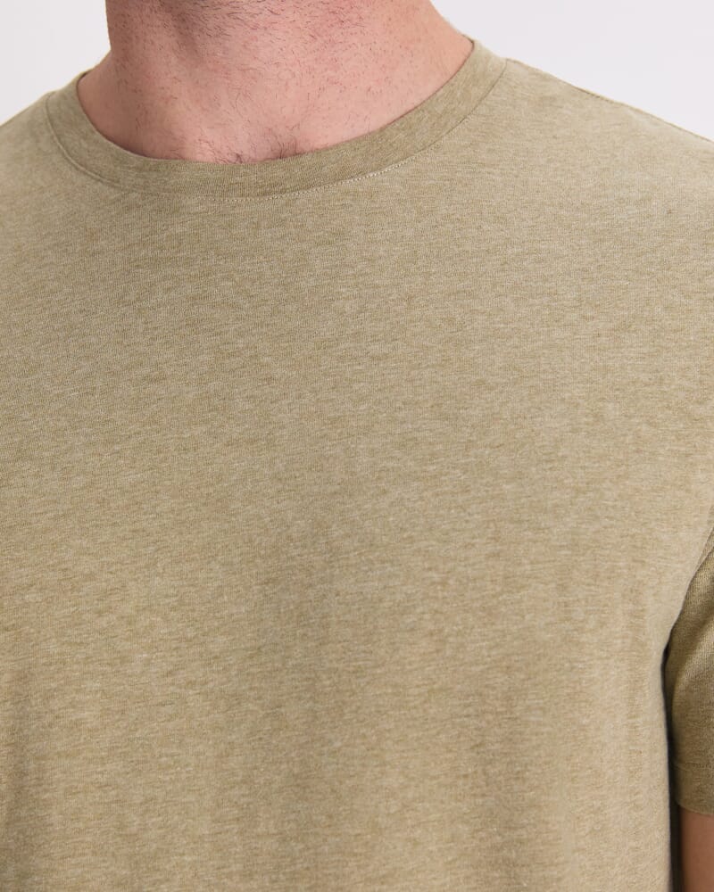 Supersoft Melange Tee in ARMY GREEN