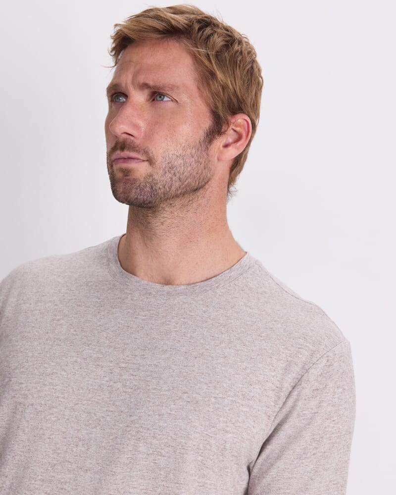 Supersoft Melange Tee in FAWN