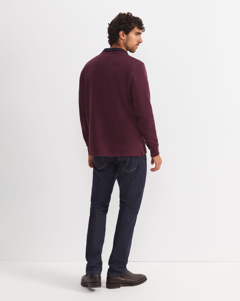 SC Quarter Zip Sweat in BURGUNDY