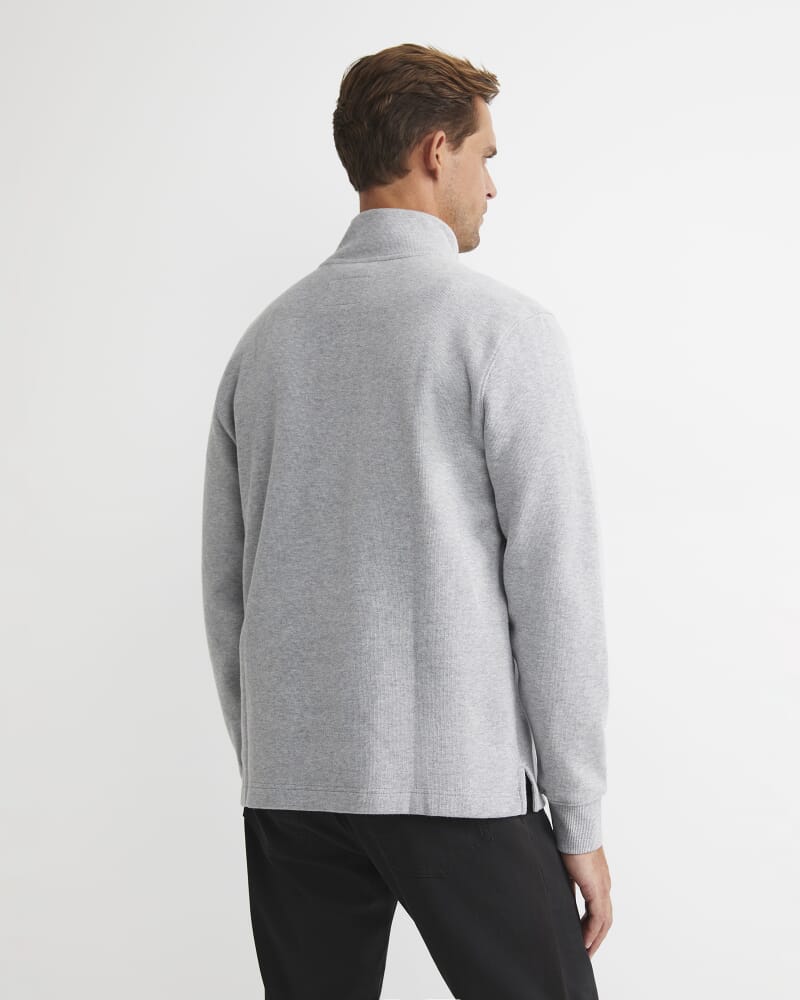 SC Quarter Zip Sweat in GREY MELANGE