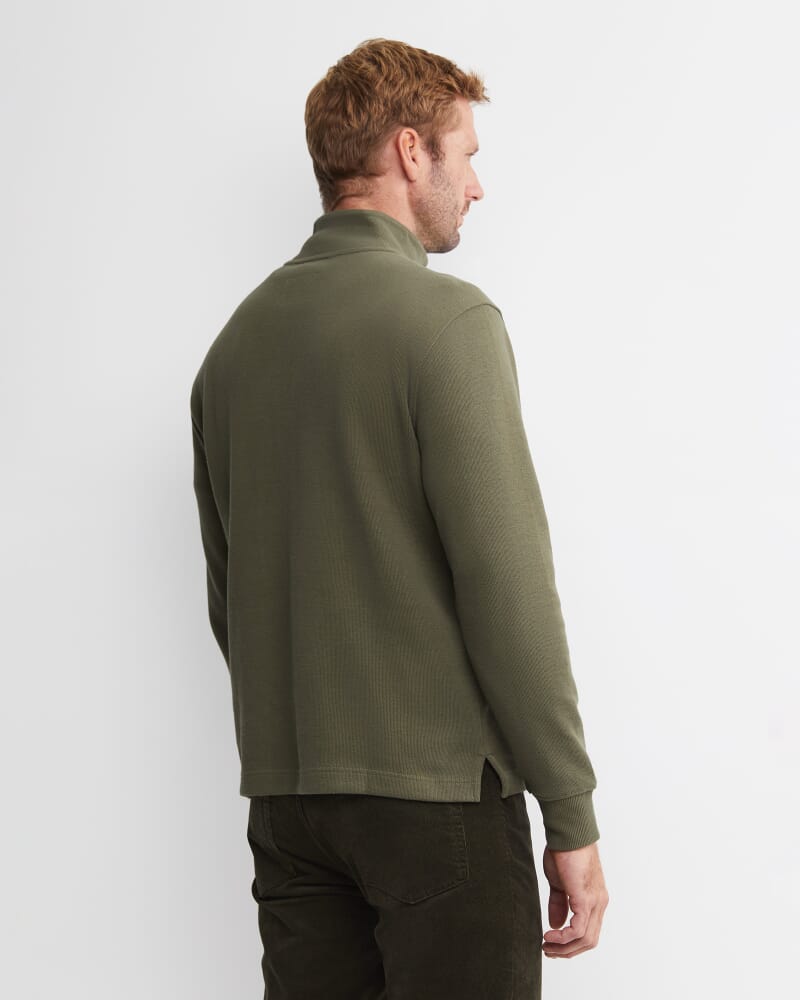 SC Quarter Zip Sweat in KHAKI