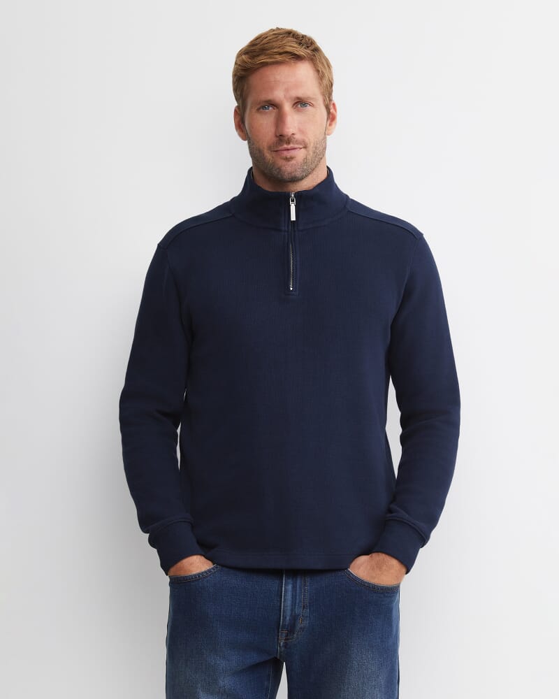SC Quarter Zip Sweat in NAVY