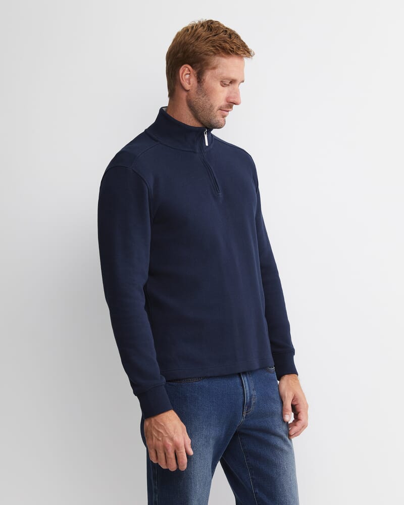 SC Quarter Zip Sweat in NAVY