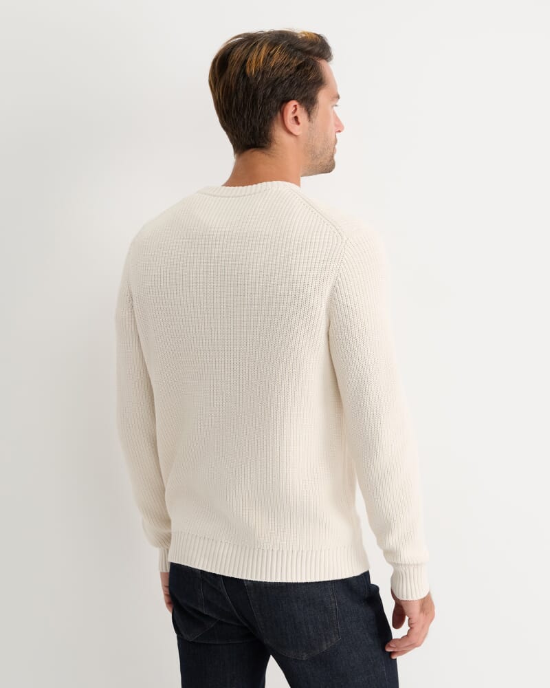 Finn Rib Crew Neck Knit in MILK