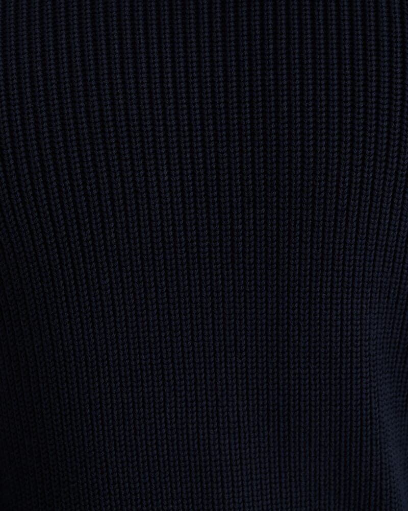 Finn Rib Crew Neck Knit in NAVY