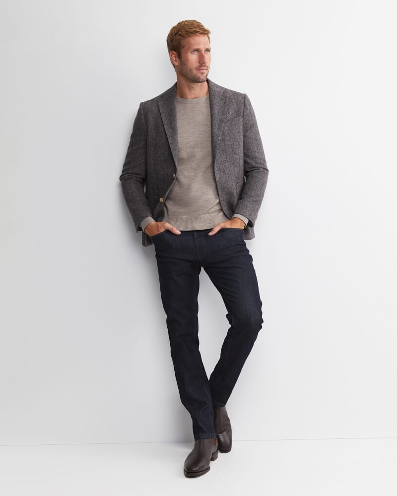 Max Washed Wool Item Jacket in DARK CHARCOAL