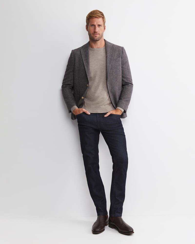 Max Washed Wool Item Jacket in DARK CHARCOAL