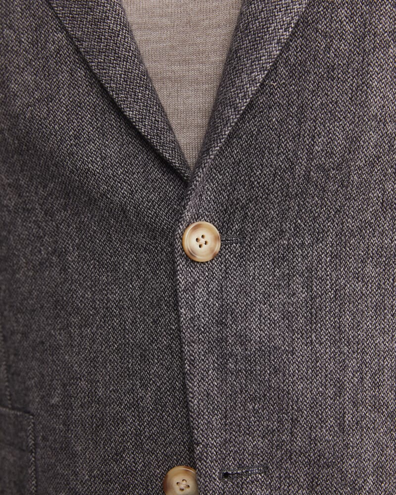 Max Washed Wool Item Jacket in DARK CHARCOAL