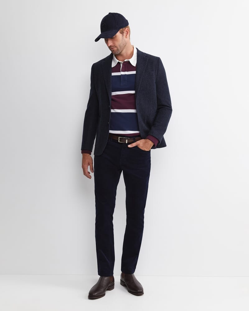 Max Washed Wool Item Jacket in NAVY