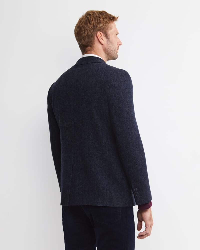 Max Washed Wool Item Jacket in NAVY