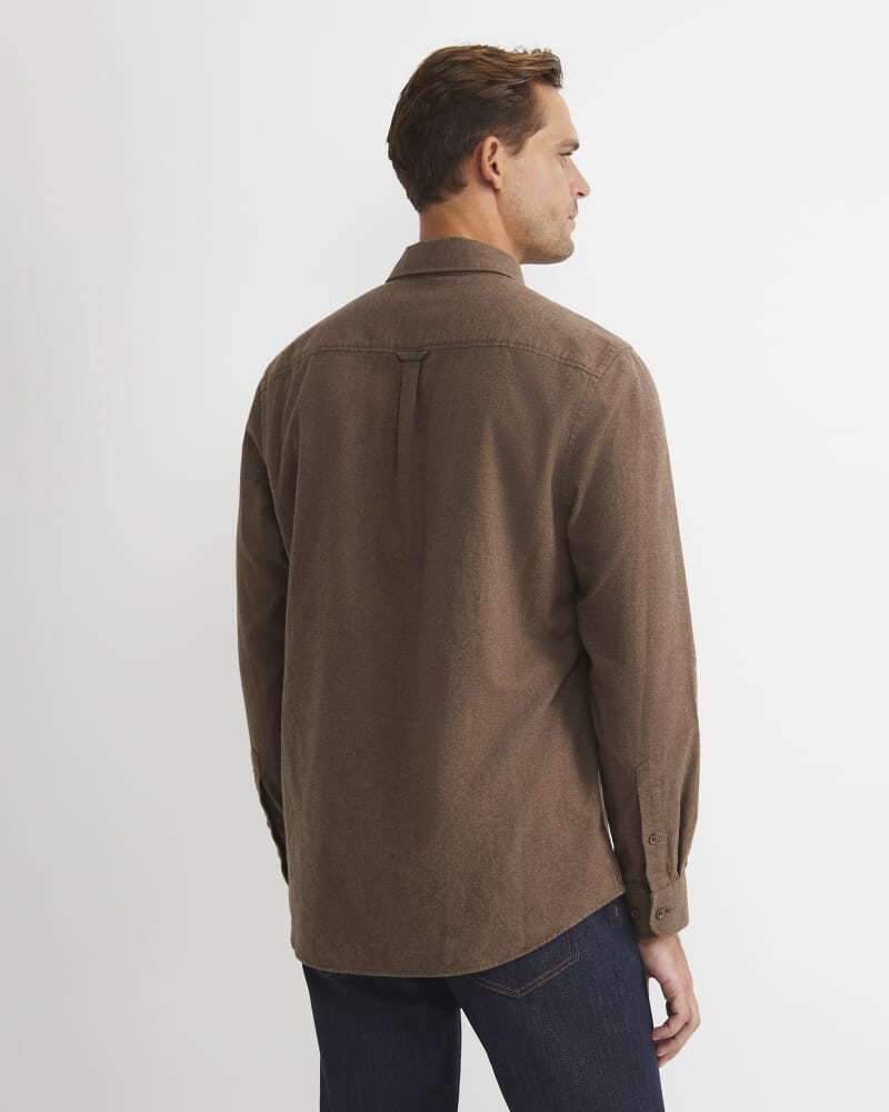 Jarron Long Sleeve Shirt in CAFE MELANGE