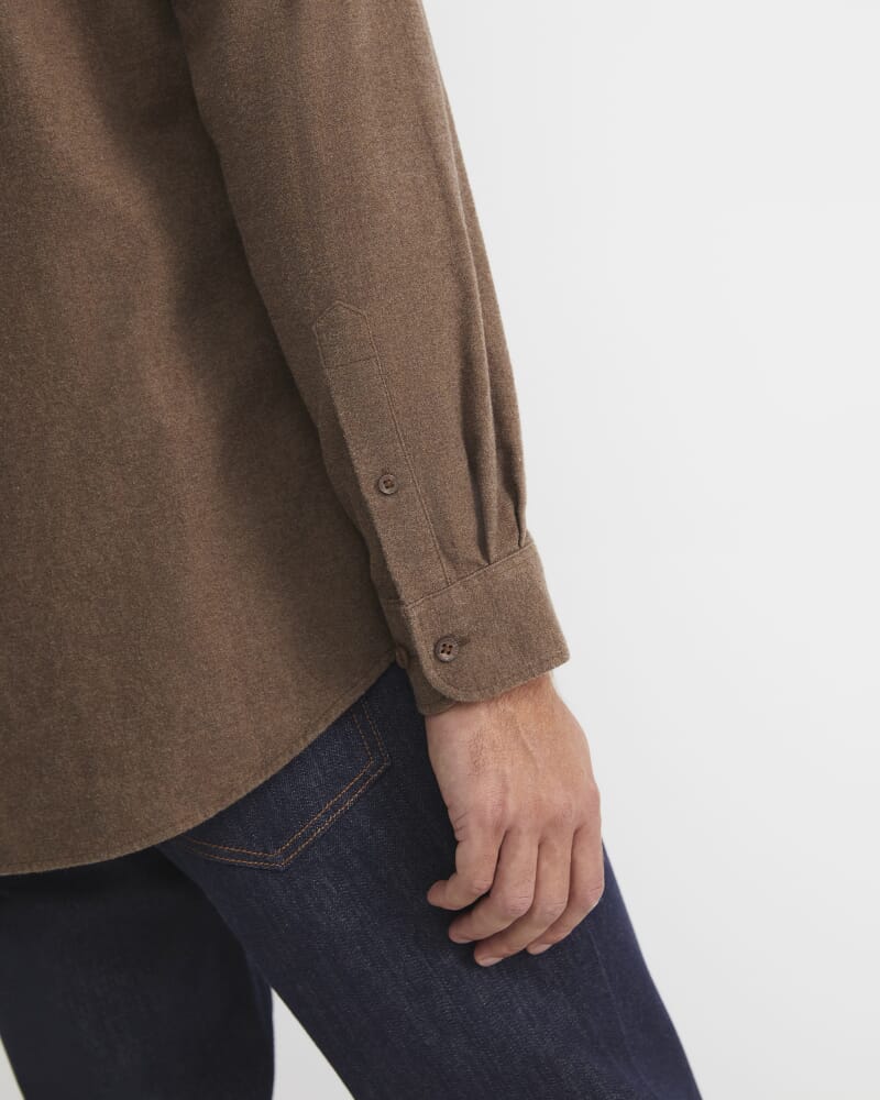 Jarron Long Sleeve Shirt in CAFE MELANGE