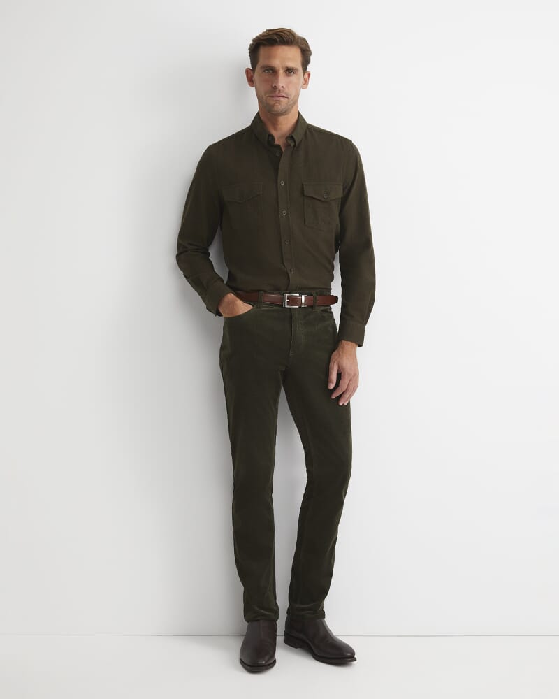 Jarron Long Sleeve Shirt in KHAKI MELANGE