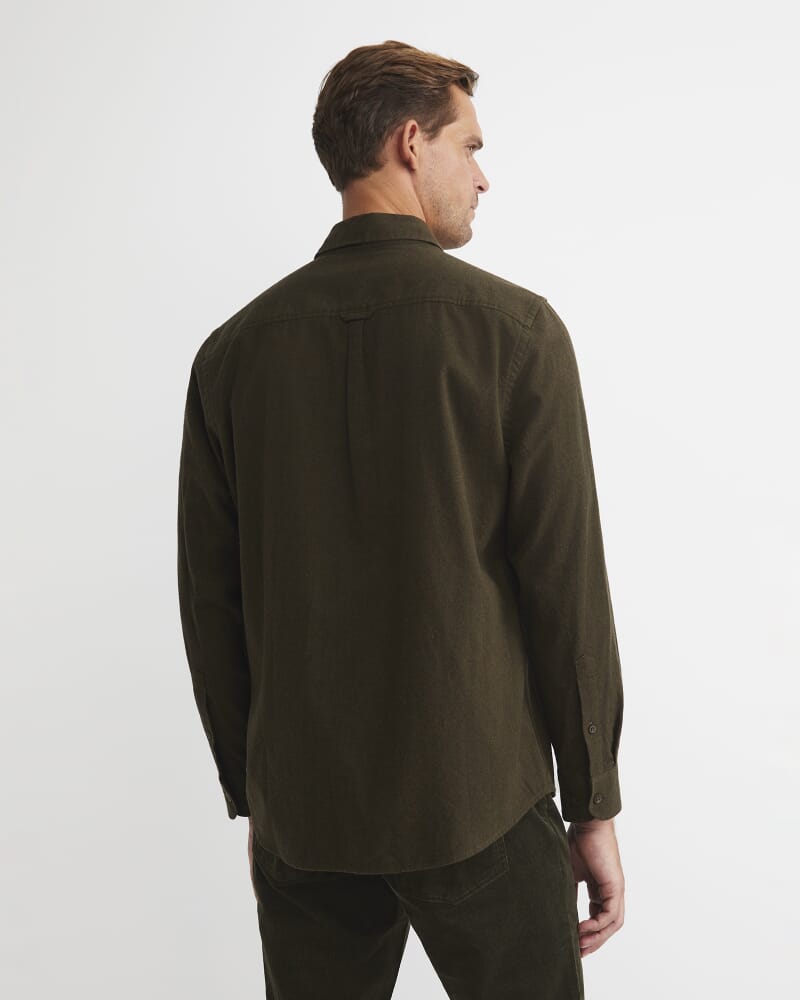 Jarron Long Sleeve Shirt in KHAKI MELANGE