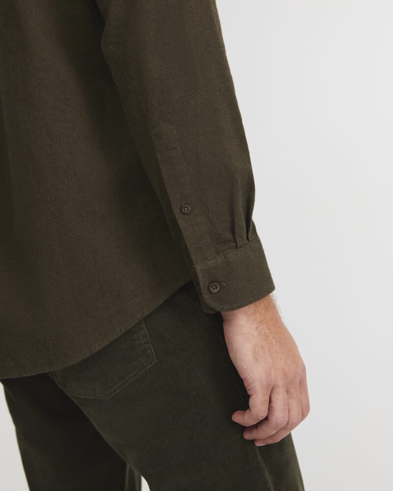 Jarron Long Sleeve Shirt in KHAKI MELANGE