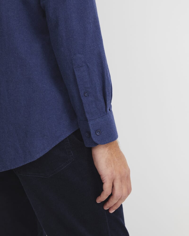 Jarron Long Sleeve Shirt in NAVY MELANGE