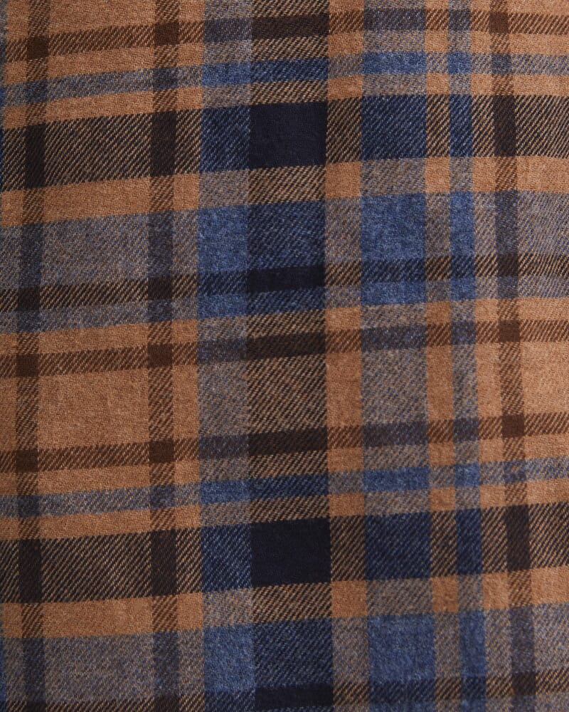 Matcham Long Sleeve Check Shirt in BROWN MULTI