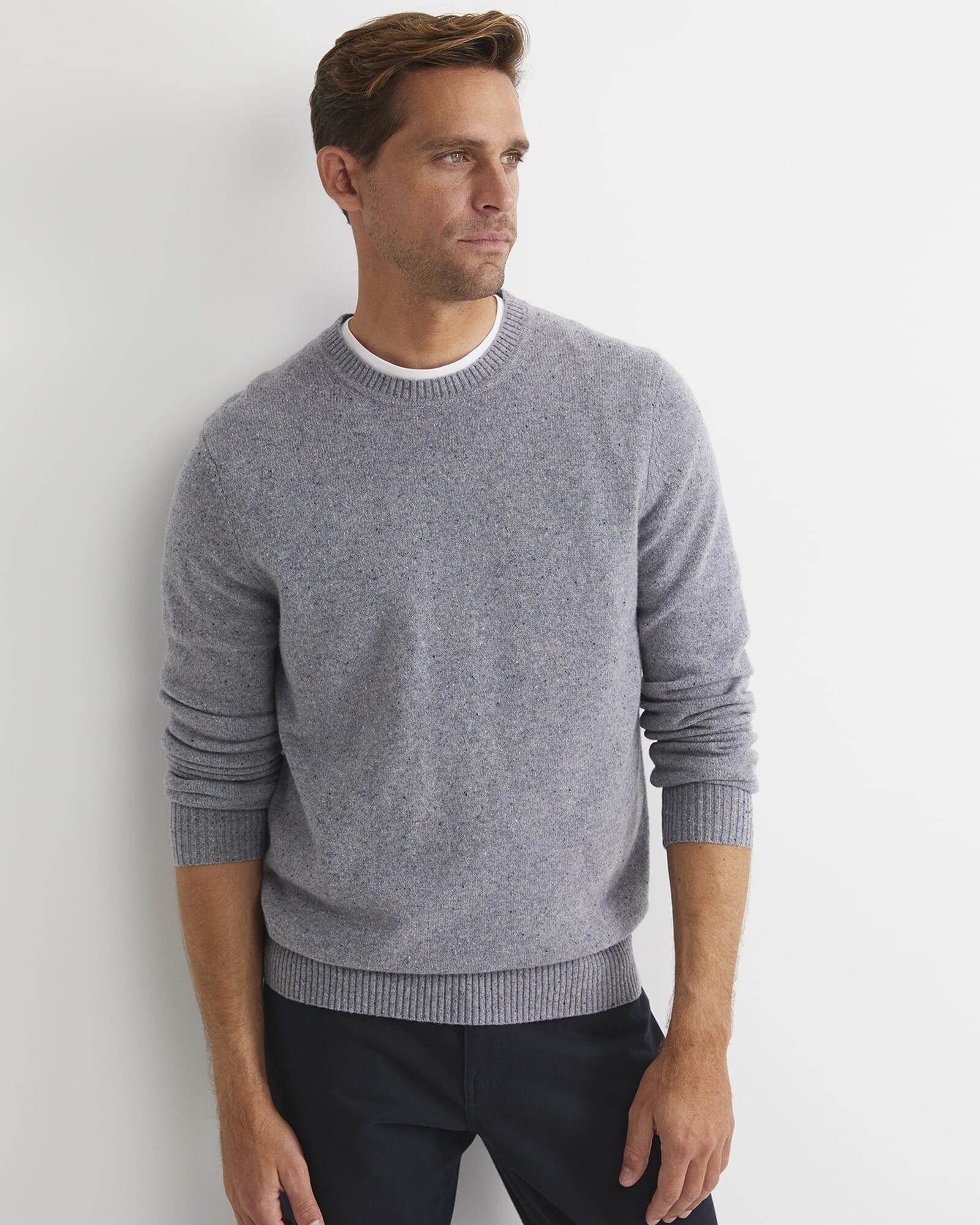 Noah Speckled Merino Crew Knit