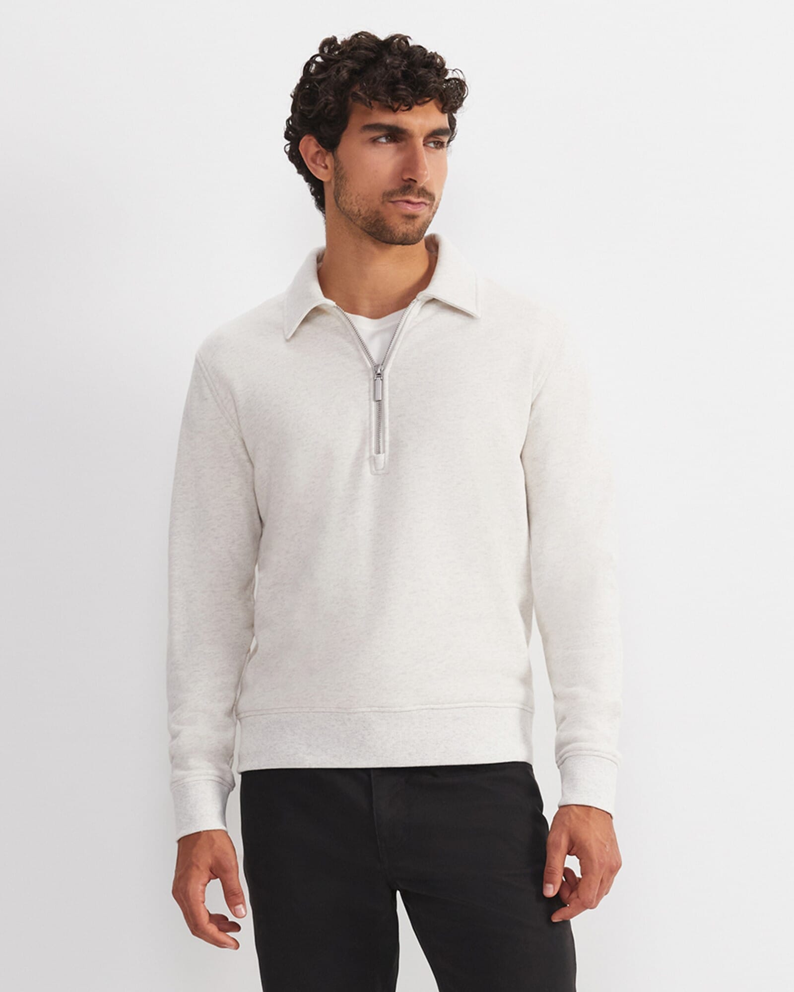 Collared Zip Sweat