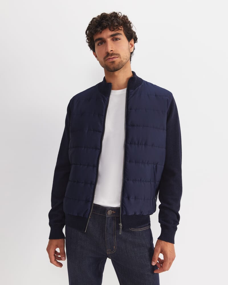 Arthur Hybrid Jacket in NAVY