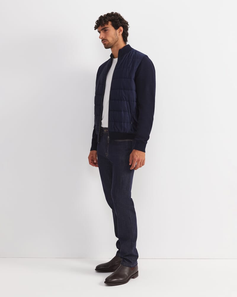 Arthur Hybrid Jacket in NAVY