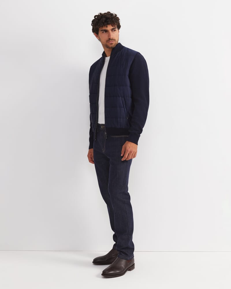 Arthur Hybrid Jacket in NAVY