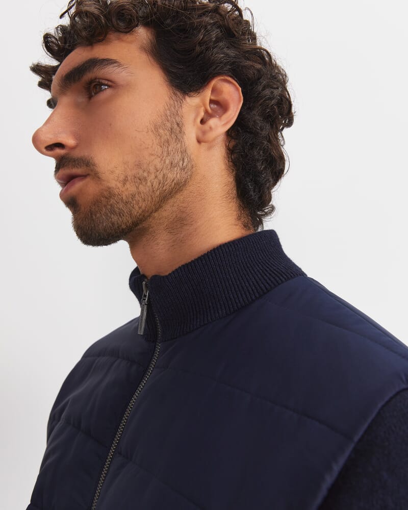 Arthur Hybrid Jacket in NAVY