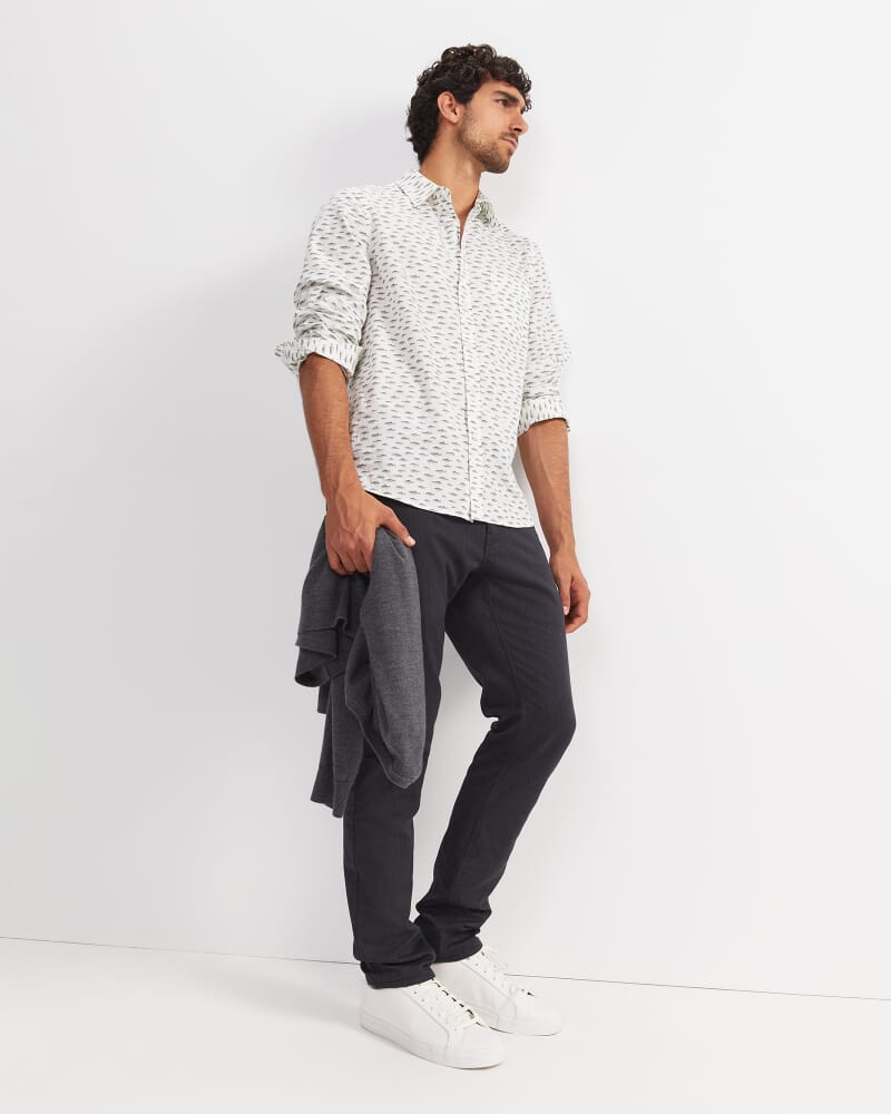 Arlo Brushed 5 Pocket Pant in BLACK