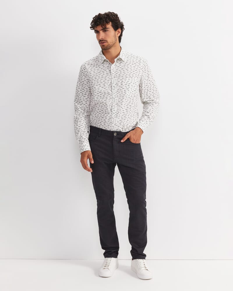 Arlo Brushed 5 Pocket Pant in BLACK