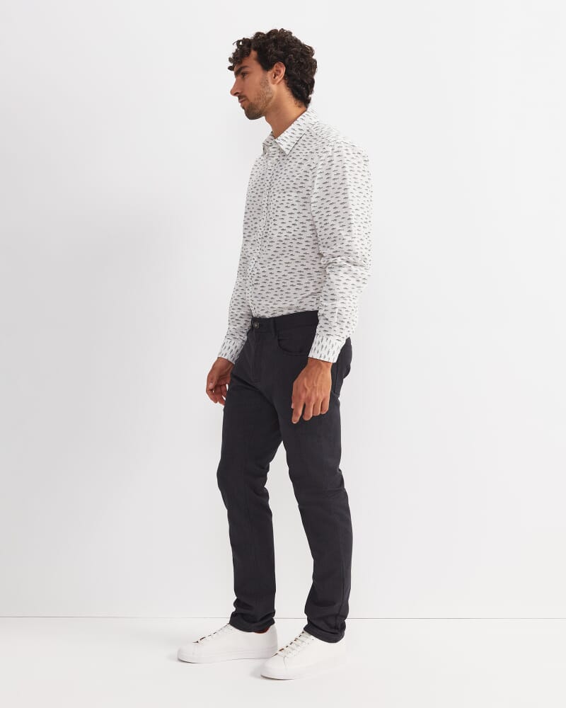 Arlo Brushed 5 Pocket Pant in BLACK