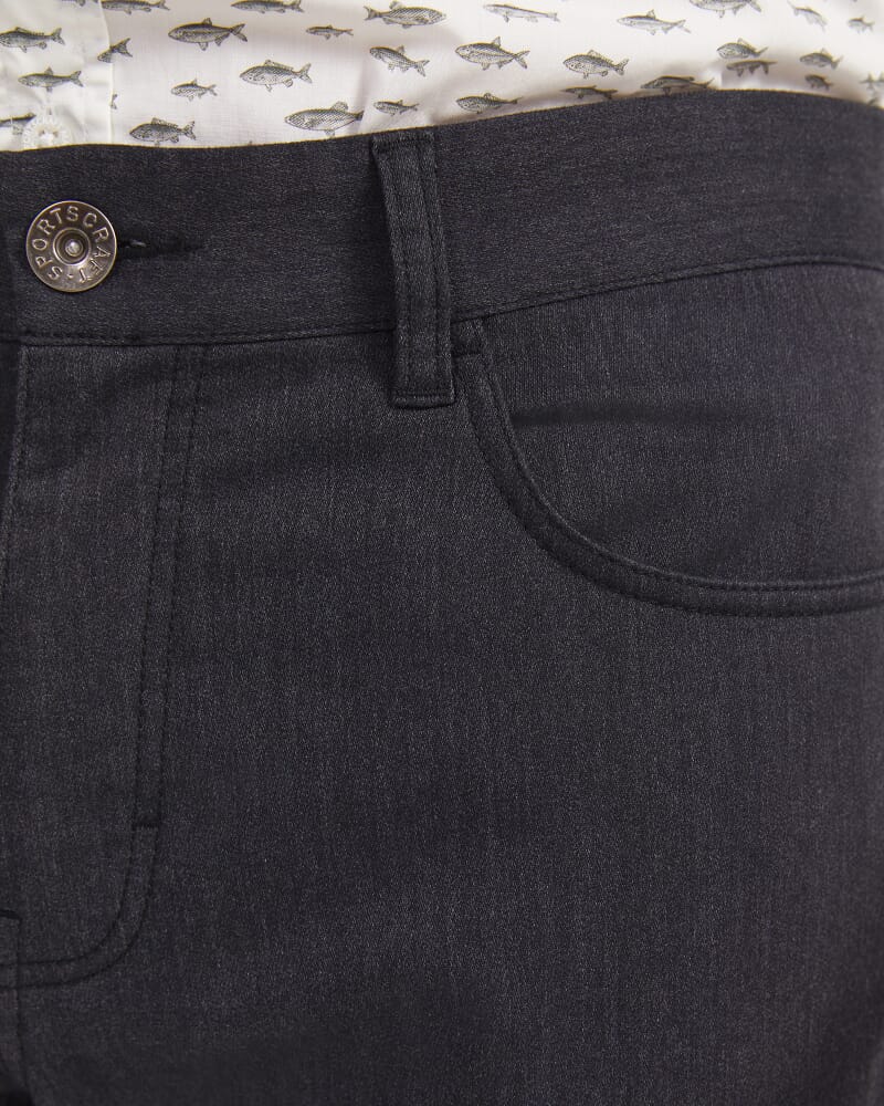 Arlo Brushed 5 Pocket Pant in BLACK