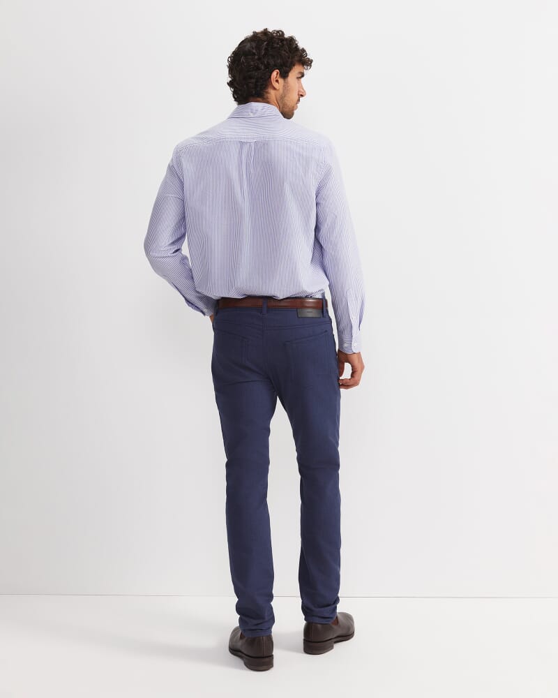 Arlo Brushed 5 Pocket Pant in NAVY