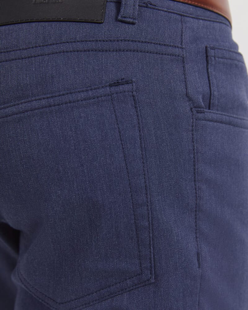 Arlo Brushed 5 Pocket Pant in NAVY