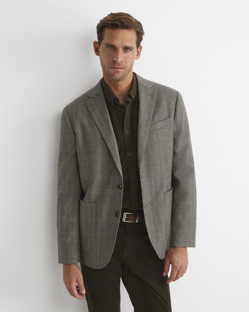 Tilbury Check Item Jacket in BROWN/NATURAL