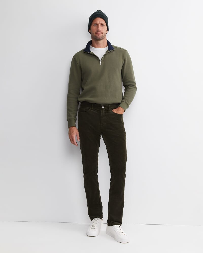 Hudson Straight Leg Cord in KHAKI