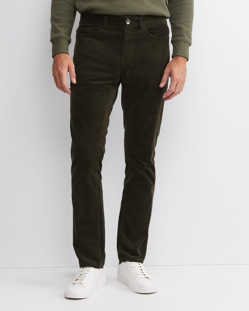 Hudson Straight Leg Cord in KHAKI