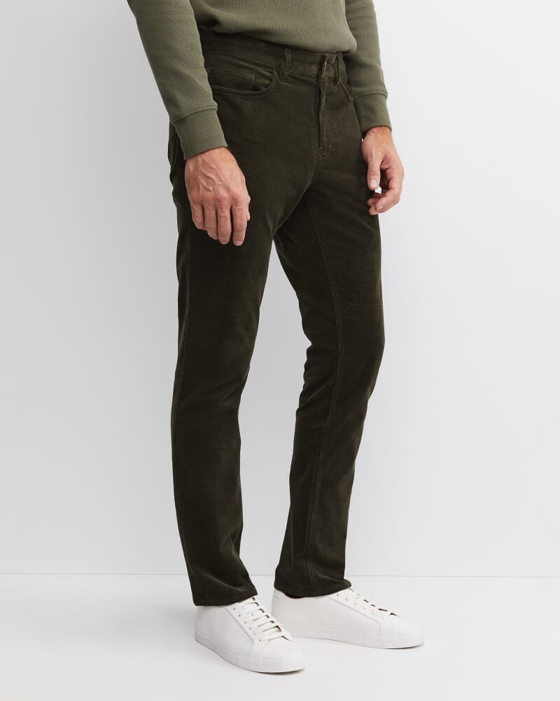 Hudson Straight Leg Cord in KHAKI