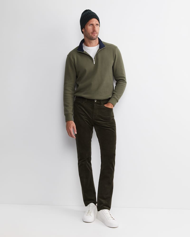 Hudson Straight Leg Cord in KHAKI