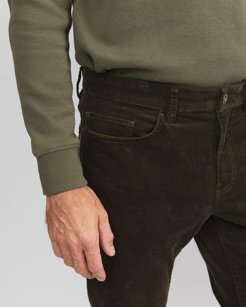 Hudson Straight Leg Cord in KHAKI