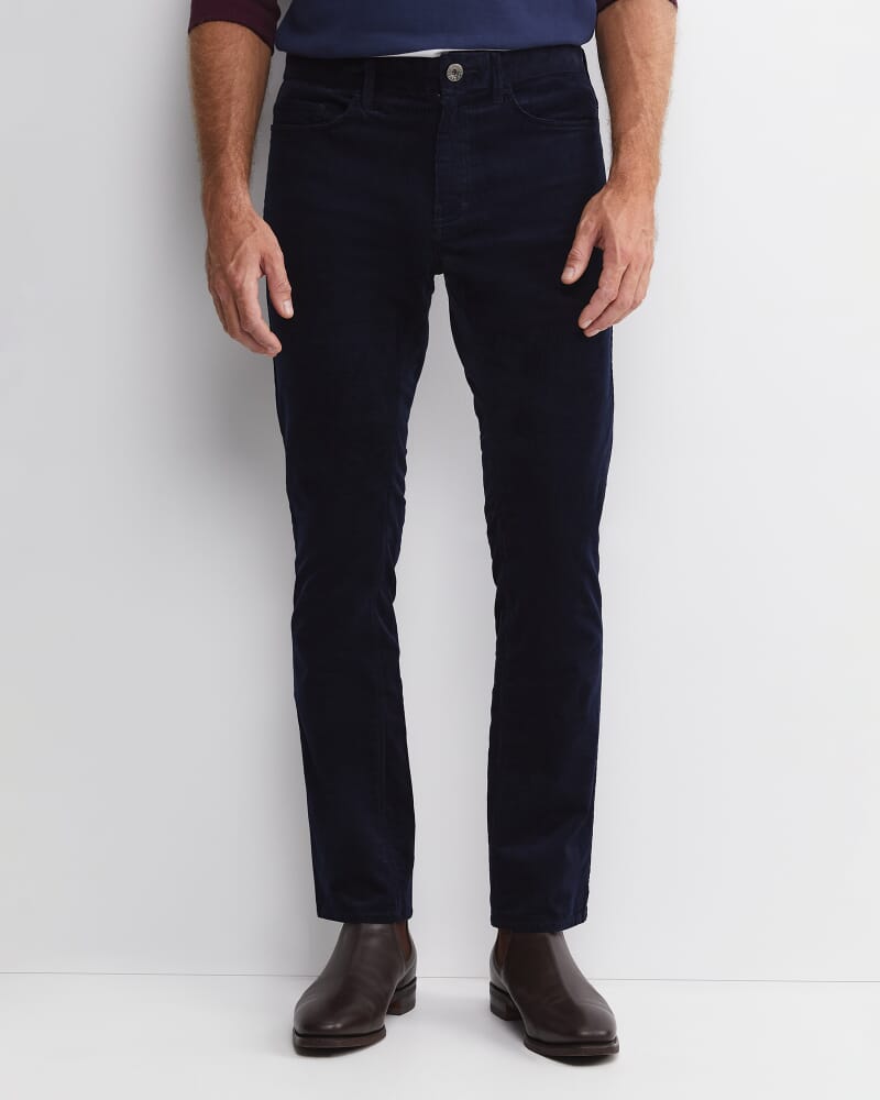 Hudson Straight Leg Cord in NAVY