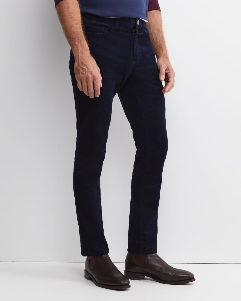 Hudson Straight Leg Cord in NAVY