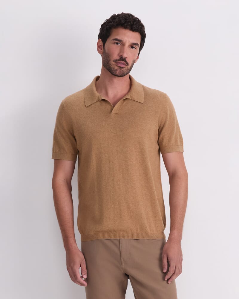 Ojas Knit Polo in KELP